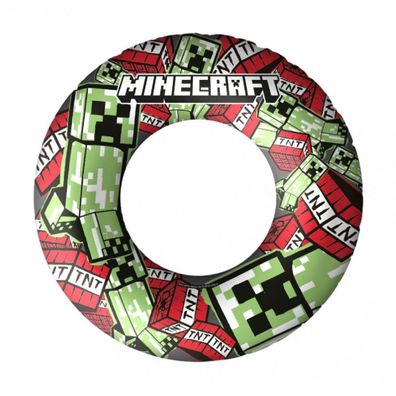 Minecraft Schwimmring 75 cm aufblasbar Badering für Kinder Freizeit Pool Strand
