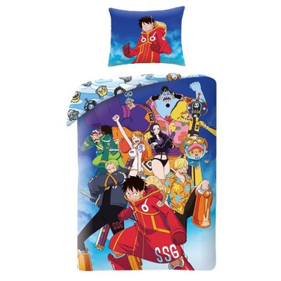 One Piece Bettwäsche Set aus Mikrofaser Bettdeckenbezug 140 × 200 cm mit 70 × 90