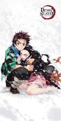 Demon Slayer Handtuch 70x140 cm Baumwolle weich Badetuch saugfähig Duschtuch