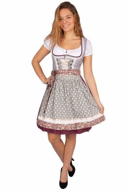 Krüger Dirndl Fashion Queen 50er grau rot