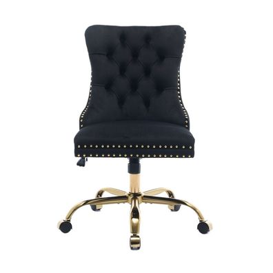 Moderner gepolsterter Tufted Homeoffice Stuhl mit Metallfuß höhenverstellbar