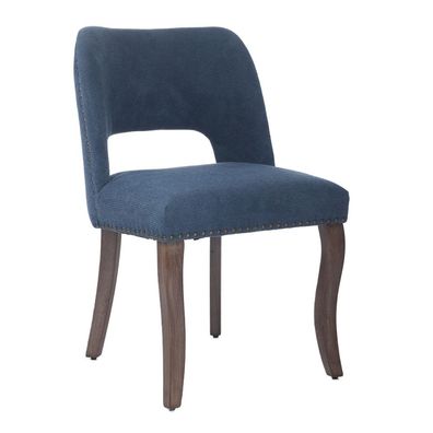 2er Set Esszimmerstühle Stoff gepolstert modern Küchenstühle Holz