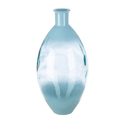 Gilde Bodenvase, bauchig, "Novelle", Glas, blau, VE 1, H. 59 cm, D. 29 cm 57585
