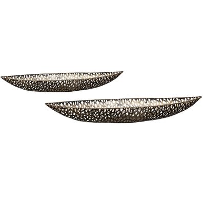 GILDE Schale, "Purley", Metall, goldfarben, , L. 21 cm, B. 80 cm, H. 10 cm 84085/A