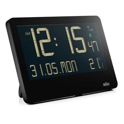 Braun - BC14B-DCF - Wanduhr - digital - Funk - schwarz