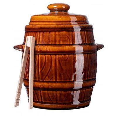 KADAX Steinzeugtopf, Dichter Keramiktopf mit Deckel, 3.5L