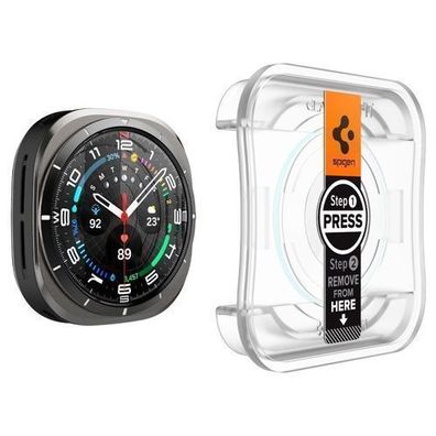 Spigen Glas. TR EZ Fit Panzerglas fuer Samsung Galaxy Watch Ultra (47 mm) Transpar