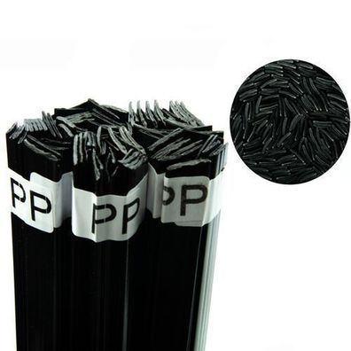 Rosfix Kunststoff-Schweißdraht PP Schwarz 100g – 12 mm Breite | 260–330°C