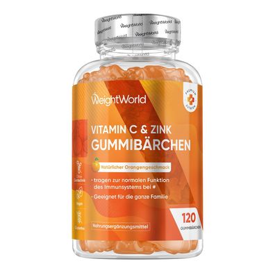 Vitamin C Gummibärchen - 200mg mit Zink Für Erwachsene & Kinder
