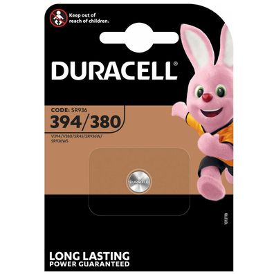 1x Duracell Uhrenbatterie Silver Oxide Knopfzelle 380 394 SR45 SR936 1,5V