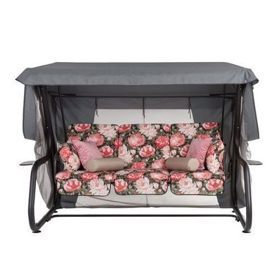 Hollywoodschaukel mit Moskitonetz Venezia Lux Black Edition A101-23PB PATIO