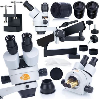 Rosfix Stereomikroskop Neptune Pro MSNP-T – 7–45x Zoom | Trinokular, Arm