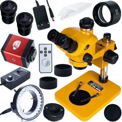 Rosfix Trinokular Stereomikroskop 7–50x – FullHD Kamera | LED, 102 mm WD