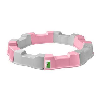 PAFEN Sandkasten Kunststoff Ø 160 Sandbox Rund Sandkiste Outdoor Grau/ Pink