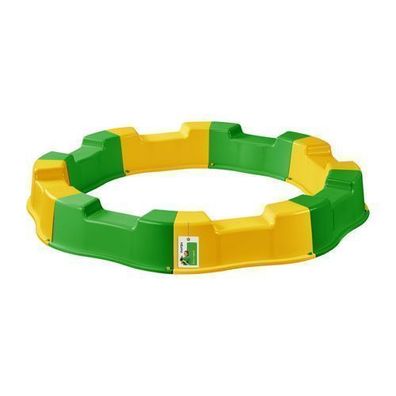 PAFEN Sandkasten Kunststoff Ø 160 Sandbox Rund Sandkiste Outdoor Gelb/ Grün