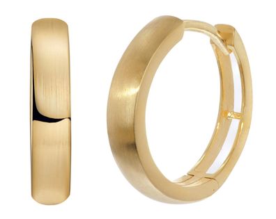 trendor Schmuck Damen Ohrringe Gold 333/8K Klapp-Creolen 15x3 mm 21696