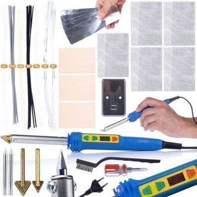 Rosfix Kunststoff-Schweißgerät Blue Kong 120W – Set mit Düsen & Netzen