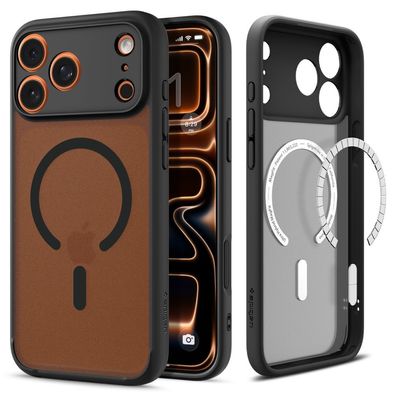 Spigen Ultra Hybrid Case kompatibel mit iPhone 17 Pro – Klar- Titan