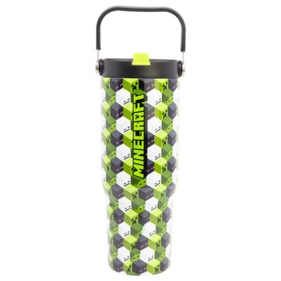 Minecraft Edelstahl Thermobecher 860 ml mit Griff und Klappdeckel