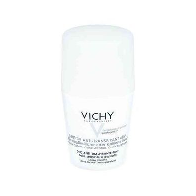 Vichy Deo Roll-On fuer Empfindliche Haut, Alkoholfrei, 50 ml