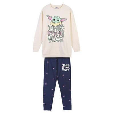 Star Wars Mandalorian Schlafanzug – langer Baumwoll Pyjama