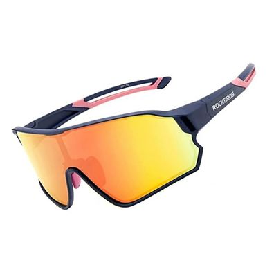 Rockbros 10134PL Polarisierte Fahrradbrille - Blau und Pink