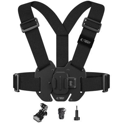 Tech-Protect GA100 Brusthalterung für GoPro / DJI – Schwarz,