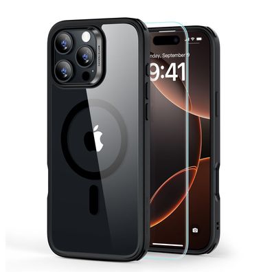 ESR Classic Hybrid Halolock magnetisch Hülle Glas Kompatibel mit iPhone 16 Pro