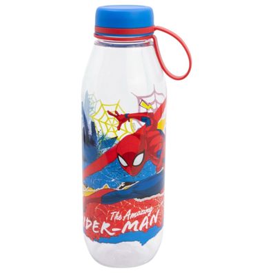 Spider Man Adventure Bottle 650 ml aus Ecozen mit Deckel und Silikongriff