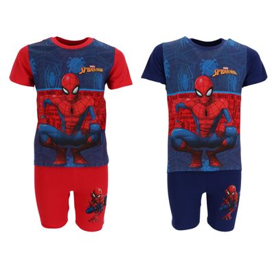 Spider Man Shortama Kinder Baumwolle Schlafanzug Set kurzarm und shorts