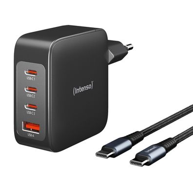 Intenso GaN Ladeadapter 140 W mit USB-C Kabel Set für Laptop Tablet Smartphone