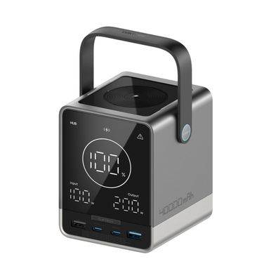 Cuktech Powerbank 300W 40000mAh mit kabelloser Ladefunktion, 2x USB-C + 2x USB-A