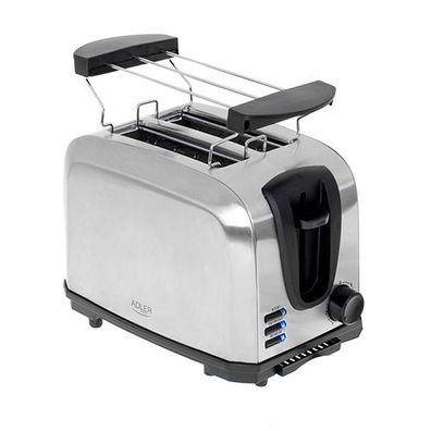 Adler AD 3222 2-Scheiben-Toaster aus Edelstahl mit 7 Stufen - Silber