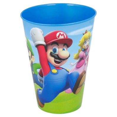 Super Mario Becher Kinder 430 ml Trinkbecher für Kita & Frühstück