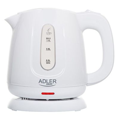 Adler AD 1373 Wasserkocher 1 L 850 W mit Sedimentfilter - Weiß