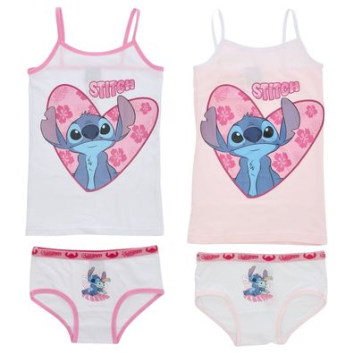 Lilo & Stitch Unterwäsche-Set für Mädchen – Unterhemd & Slip aus Baumwolle