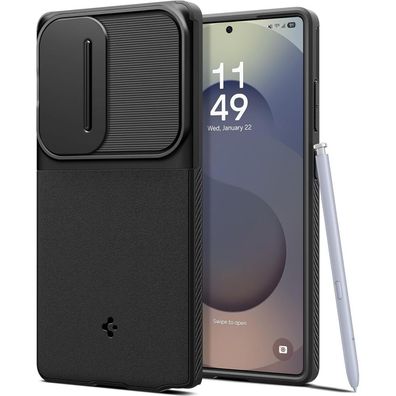 Spigen Optik Armor Hülle Kompatibel mit Samsung Galaxy S25 Ultra Schwarz