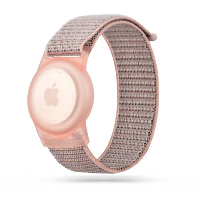 Tech-Protect Nylon-Kinderarmband für Apple AirTag – Pink
