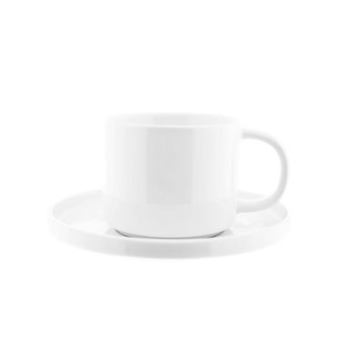 Mulex 12 Teiliger Kaffeetassen-Set mit Untertasse aus Porzellan Kaffeeservice 200 ml
