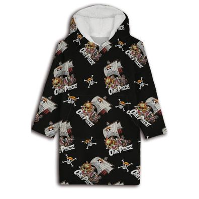 One Piece Sweat Poncho – Coral Fleece Kuschelponcho Kinder 7-14 Jahren