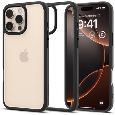 Spigen Ultra HybridHülle Kompatibel mit iPhone 16 Pro mattschwarz