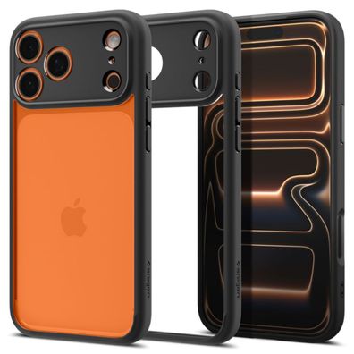 Spigen Ultra Hybrid Case kompatibel mit iPhone 17 Pro Max – Mattschwarz