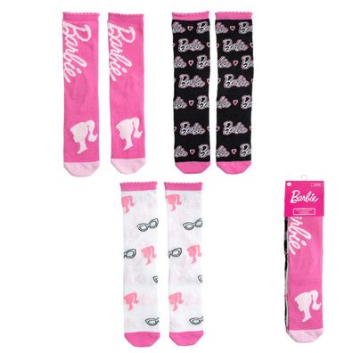 Barbie Kindersocken 3er Pack Baumwoll-Mix kuschelig weich
