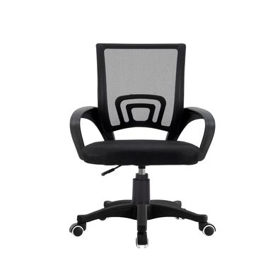 Platinet Moderner Bürostuhl mit Rollen & Netzrücken, höhenverstellbar - Schwarz