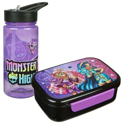 Monster High Frühstücksset – Brotdose & Wasserflasche für Kindergarten und Schule
