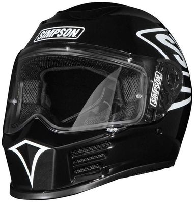 Simpson Motorrad Intergralhelm Speed 12 O'Clock Black 18621