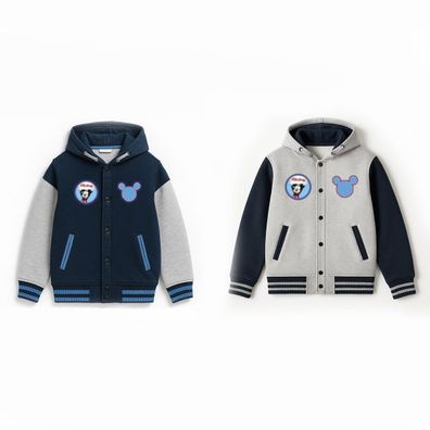 Disney Mickey Mouse Kinder Sweatjacke mit Kapuze – bequeme Jacke mit Knöpfen
