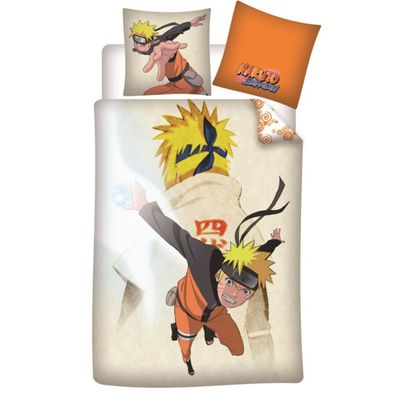 Naruto Bettwäsche 135x200 cm + Kissenbezug 80x80 cm Baumwolle