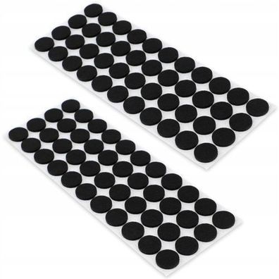 KADAX Universelle Filzgleiter zum Bodenschutz, Rund, Schwarz, 20 mm, 2 Stück