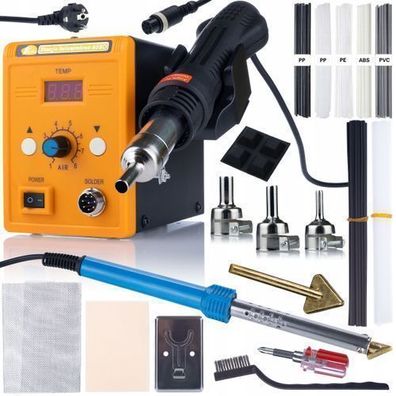 Rosfix Set Lötstation 858D + 80W Kolben + Kunststoff-Schweißzubehör